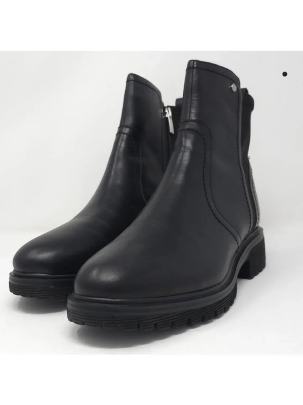 Rockport Black Leather Ankle Booties with Side Zip 9.5M - Picture 1 of 14